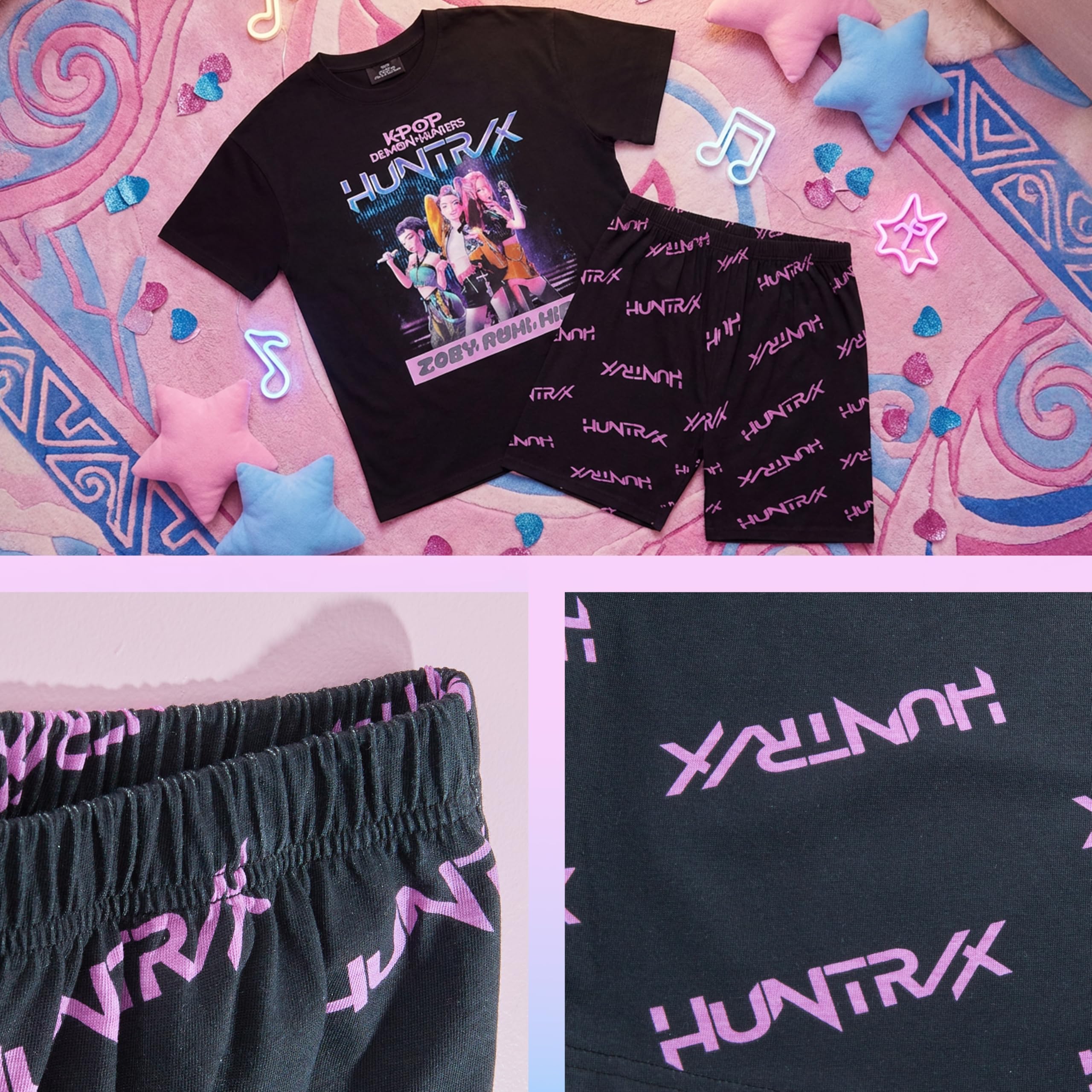 Ensemble Pyjama Fille K-Pop Demon Hunters T-Shirt et Shorts – Image 5