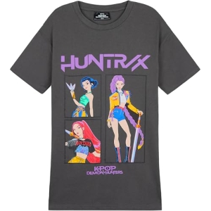 T-Shirt K-Pop Demon Hunters Huntrix Gris Filles