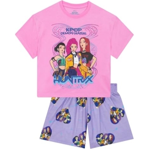 Pyjama enfant K-Pop Demon Hunters Rumi Zoey Mira manche court multicolore 9-10 ans