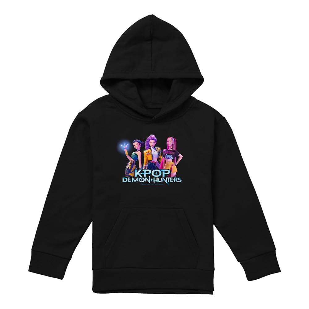Pull Hoodie K-Pop Demon Hunters Huntrix Enfant Noir