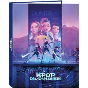 Classeur K-Pop Demon Hunters avec feuilles 4 anneaux