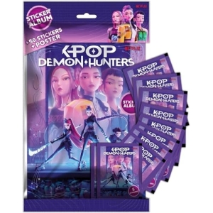 Pack de démarrage Premium K-Pop Demon Hunters - Album + 10 pochettes de figurines + poster