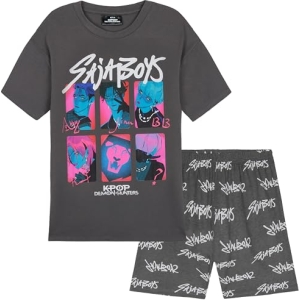 Pyjama K-Pop Demon Hunters Saja Boys Fille 5-14 Ans Gris