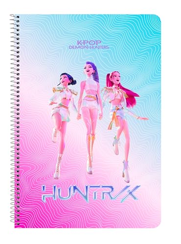 Carnet de notes K-Pop Demon Hunters 80 feuilles couverture rigide