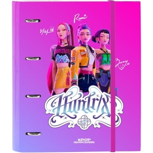 Classeur 4 anneaux K-Pop Demon Hunters 35 cm avec 100 feuilles A4