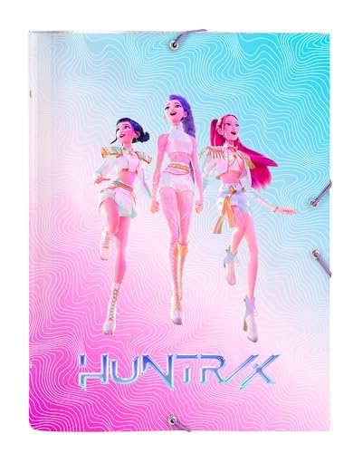 Classeur Folio K-Pop Demon Hunters pour enfants, 26 x 36,5 cm