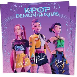 Lot de 20 serviettes en papier K-Pop Demon Hunters 33x33 cm