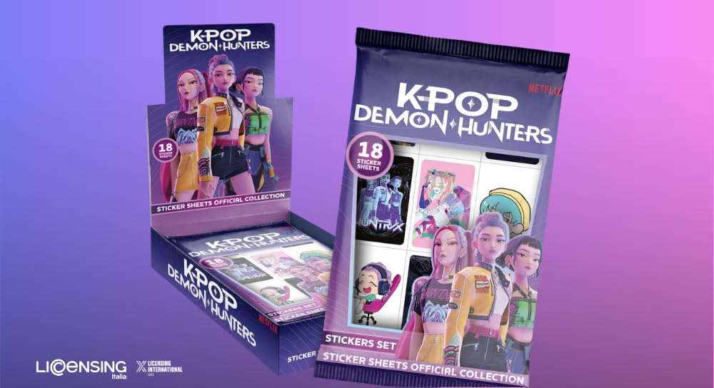 Display box K-Pop Demon Hunters 18 pochettes de cartes autocollantes – Image 2