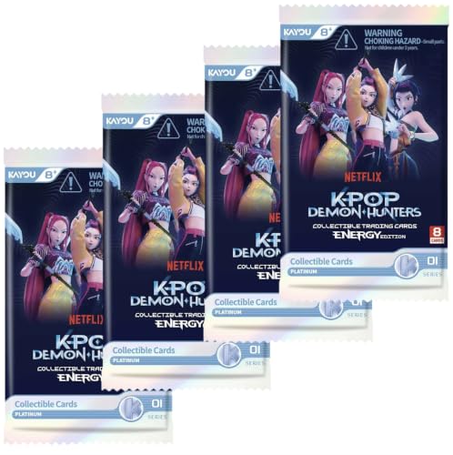 Booster Packs Cartes K-Pop Demon Hunters Series 01A (4 paquets, 8 cartes/paquet)