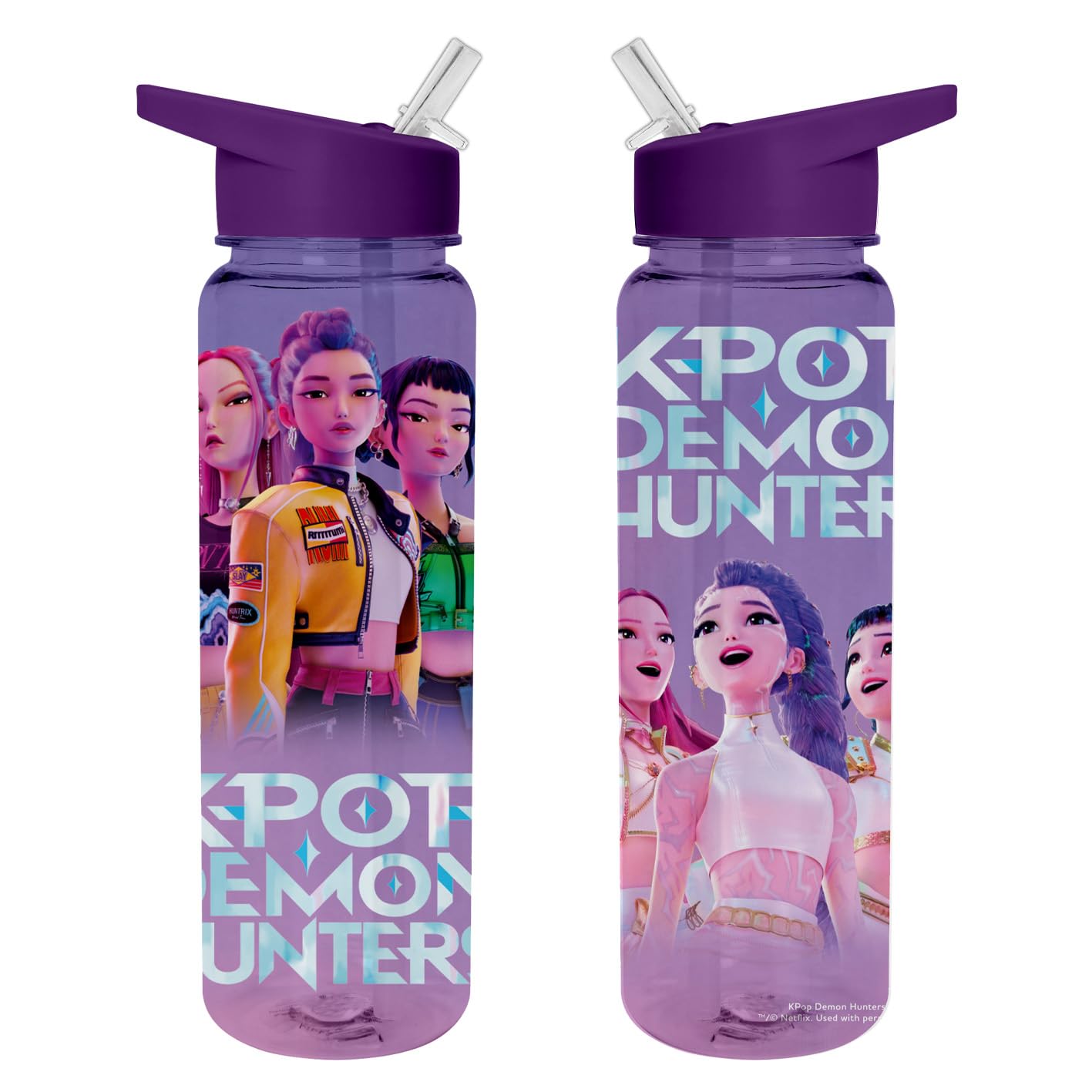 Gourde isotherme K-Pop Demon Hunters 540 ml avec paille et anse