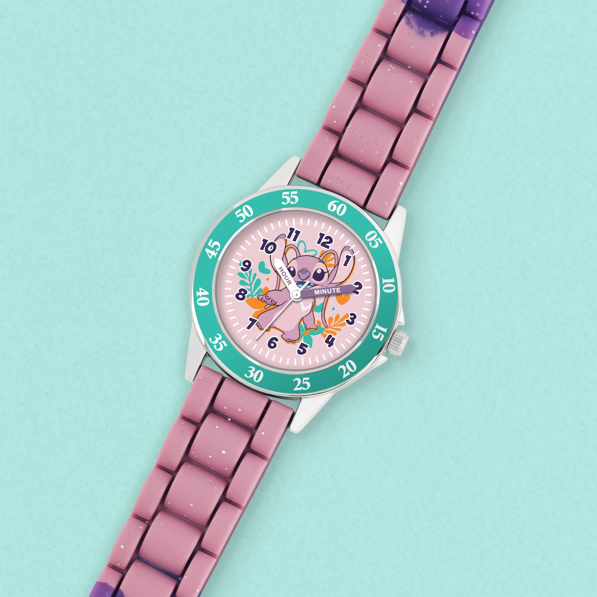 Montre d'apprentissage Disney Lilo and Stitch Ange LAS9014 Rose – Image 3