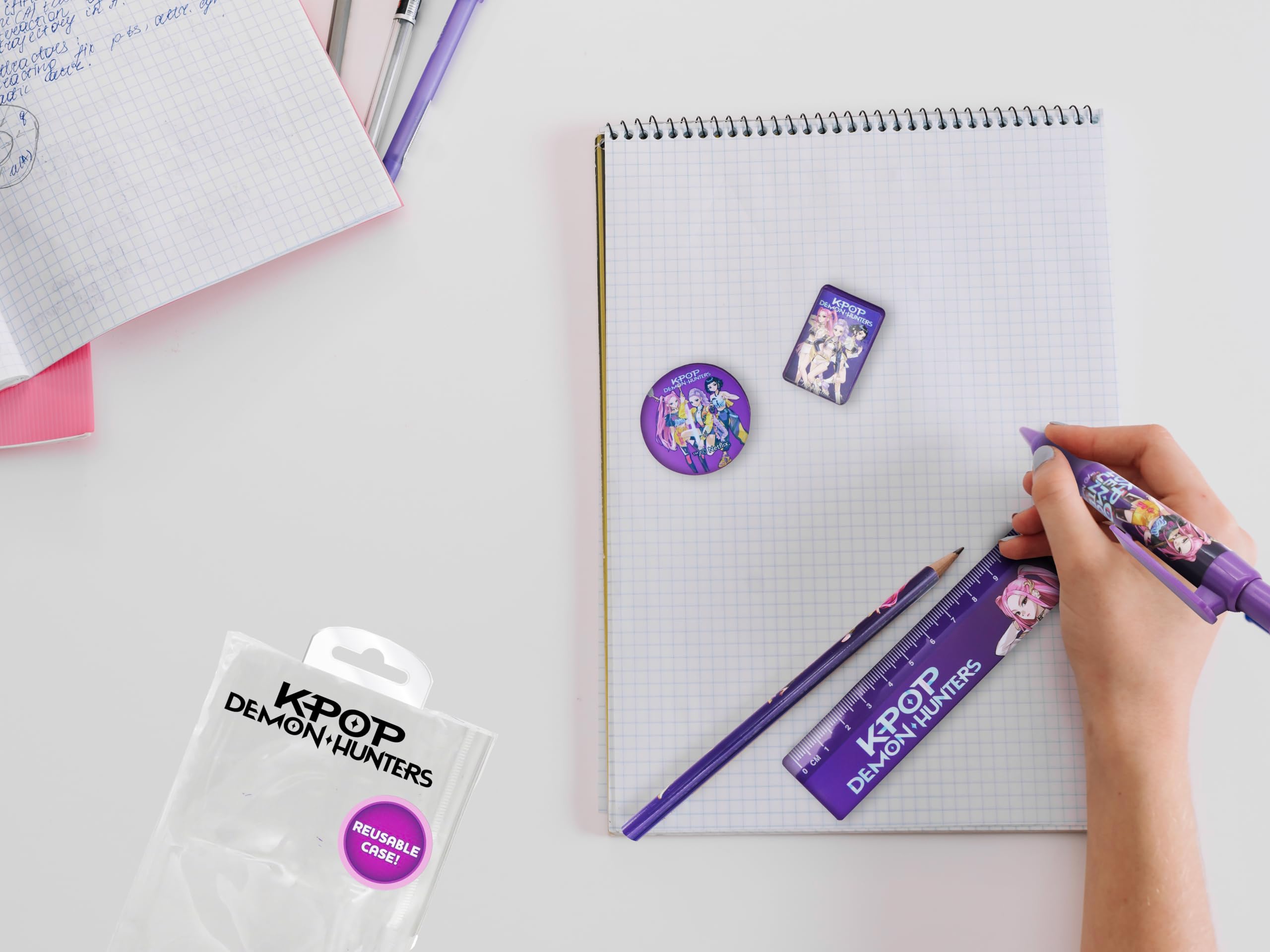 Set de papeterie K-Pop Demon Hunters Huntrix violet – Image 6