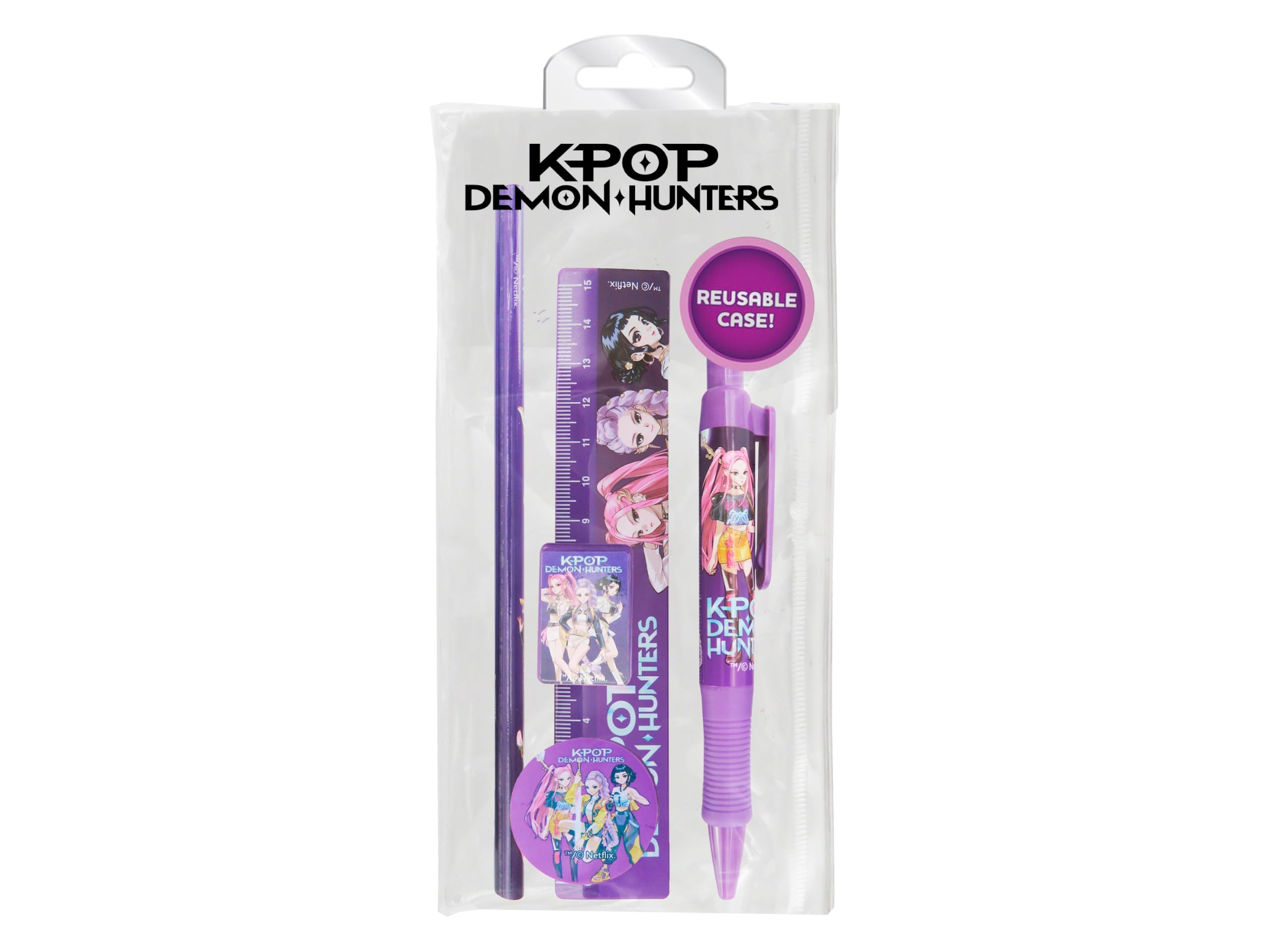 Set de papeterie K-Pop Demon Hunters Huntrix violet