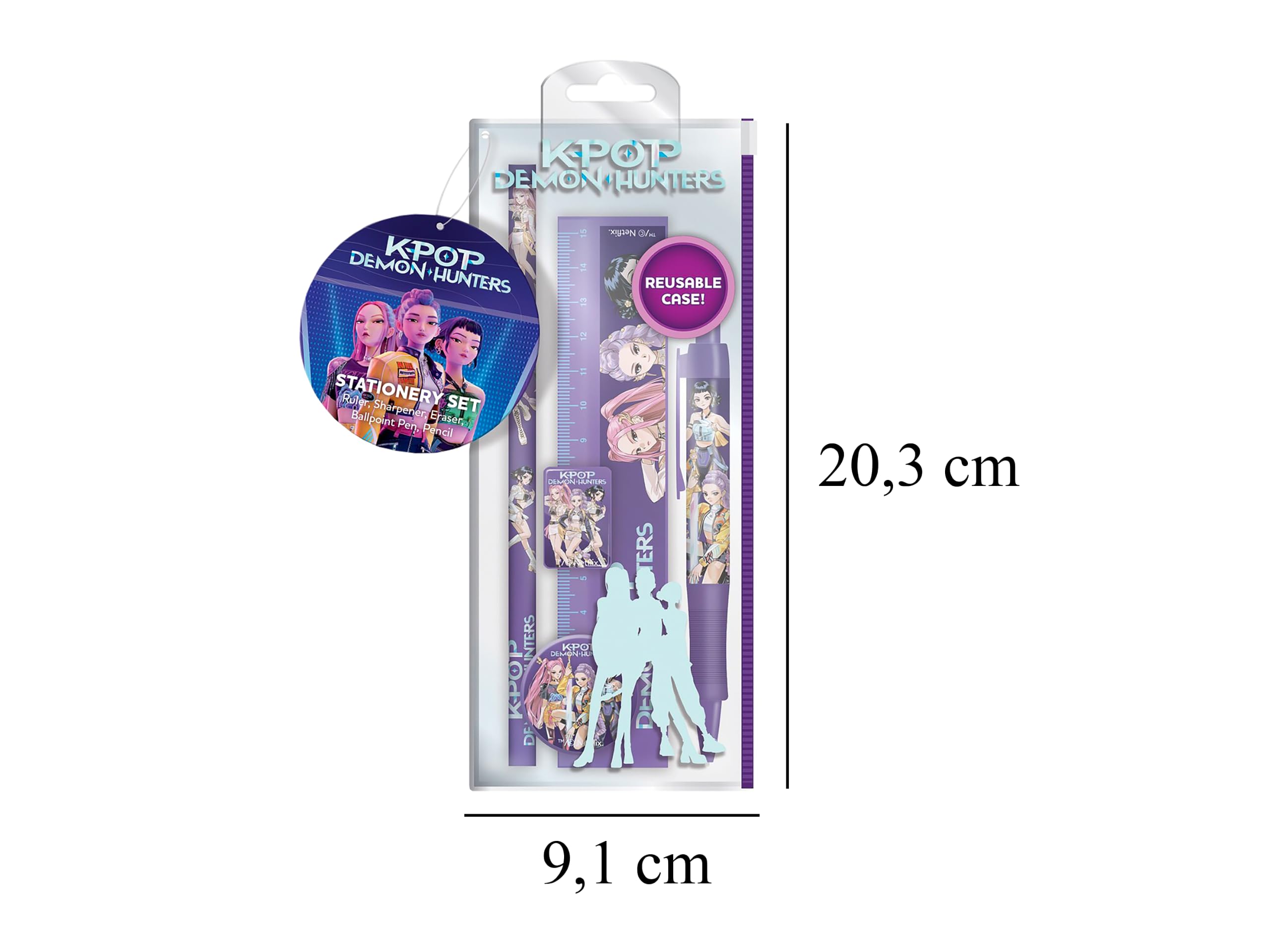 Set de papeterie K-Pop Demon Hunters Huntrix violet – Image 7