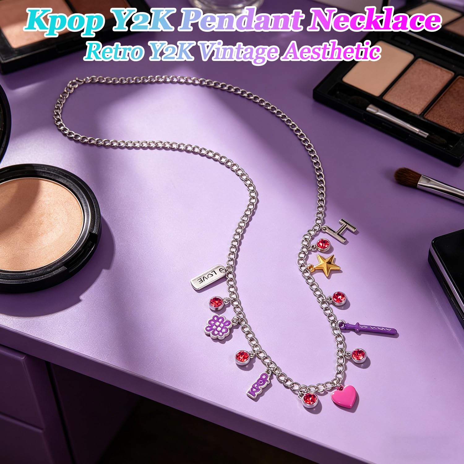 Collier K-Pop Demon Hunters Pendentif Amitié Y2K pour Cosplay – Image 3