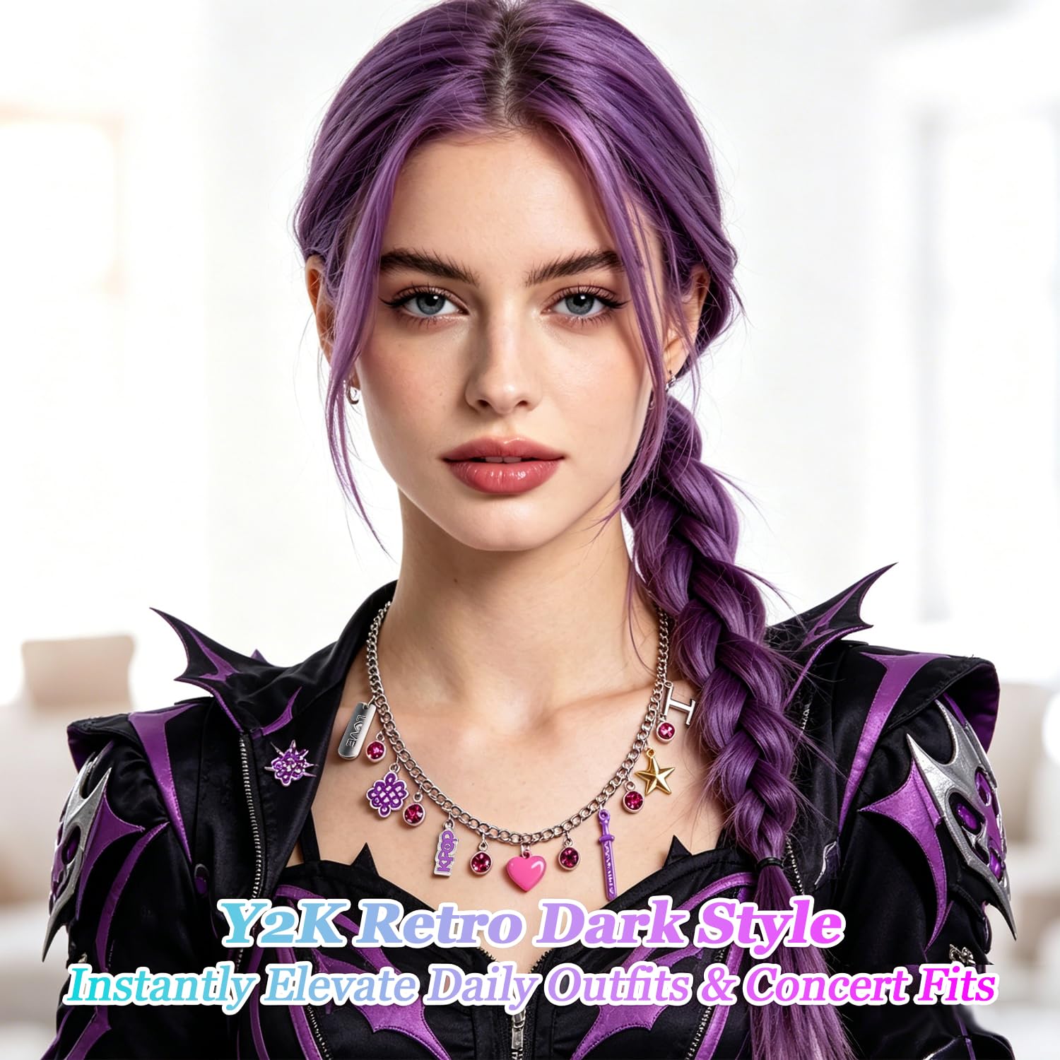 Collier K-Pop Demon Hunters Pendentif Amitié Y2K pour Cosplay – Image 7