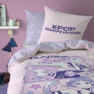 Parure de lit K-Pop Demon Hunters OMYDREAM 2 pièces 140x200 cm réversible