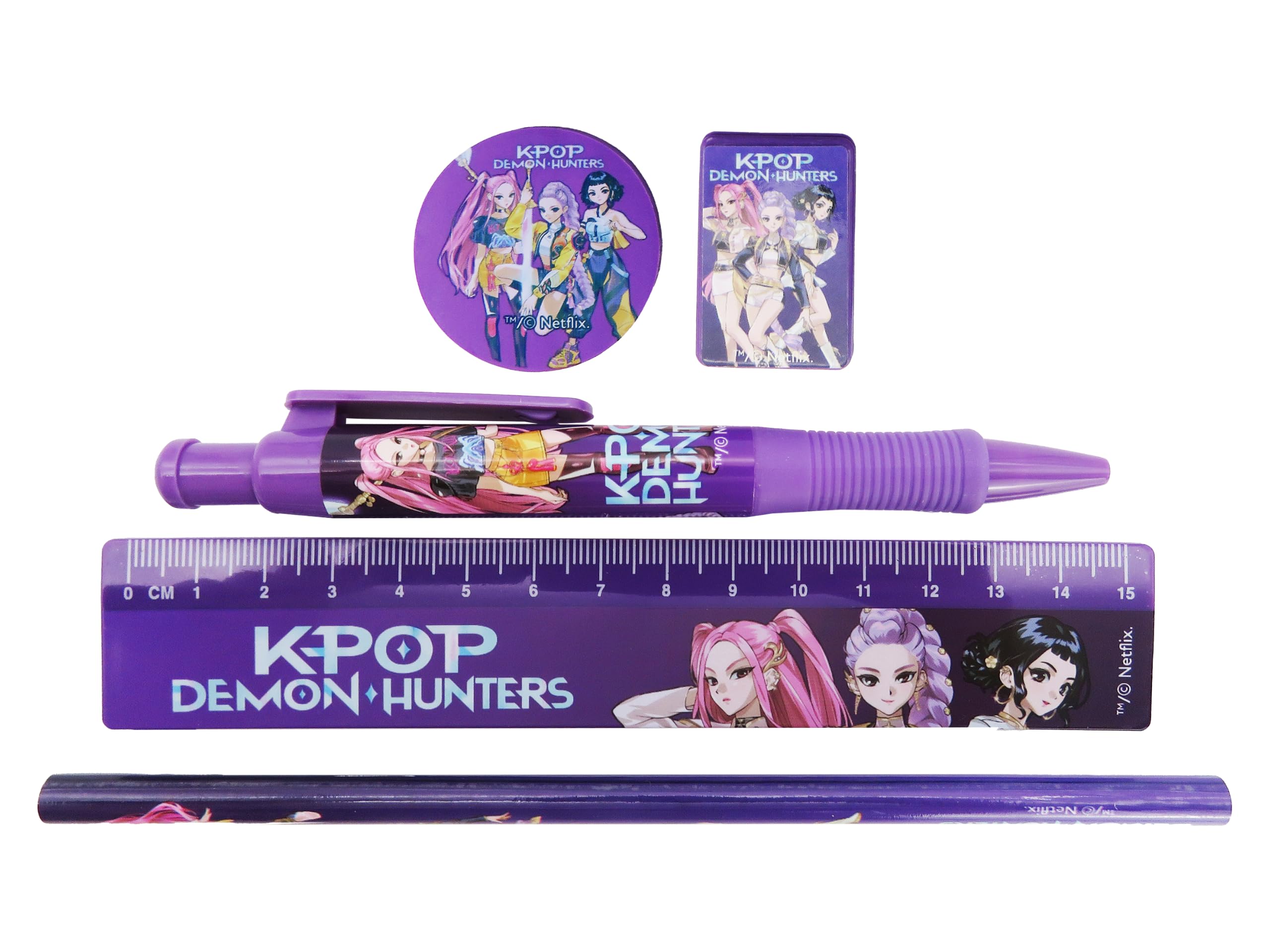 Set de papeterie K-Pop Demon Hunters Huntrix violet – Image 2