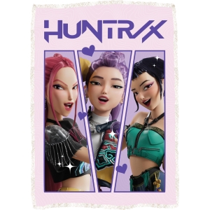 Couverture polaire K-Pop Demon Hunters avec personnages