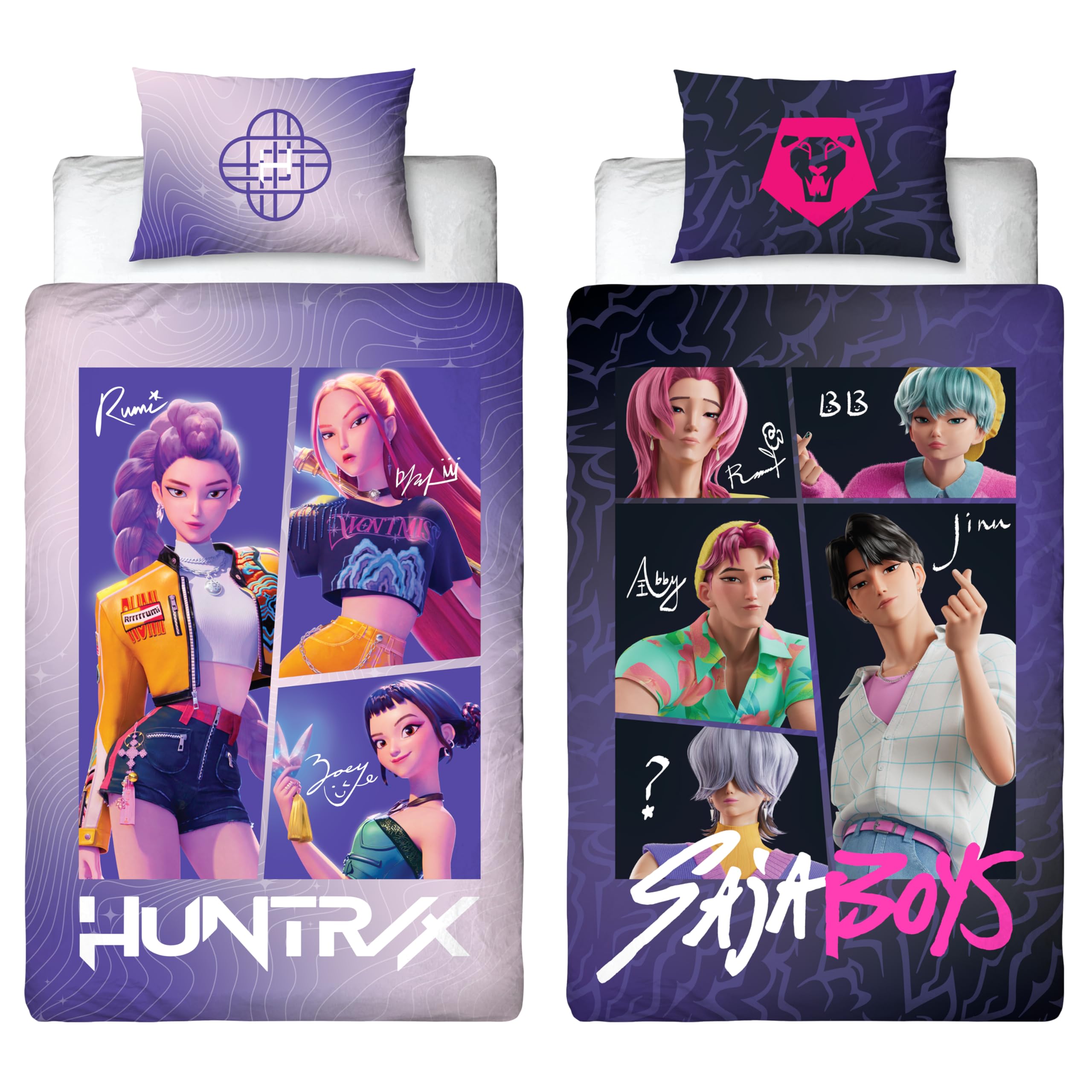 Parure de lit K-Pop Demon Hunters motif Unite réversible