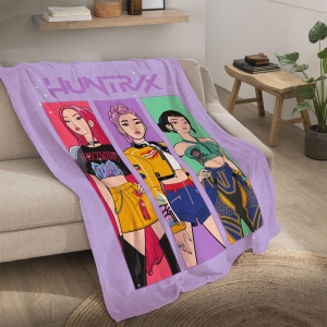 Plaid K-Pop Demon Hunters Tour Couverture Polaire Douce 110x140 cm