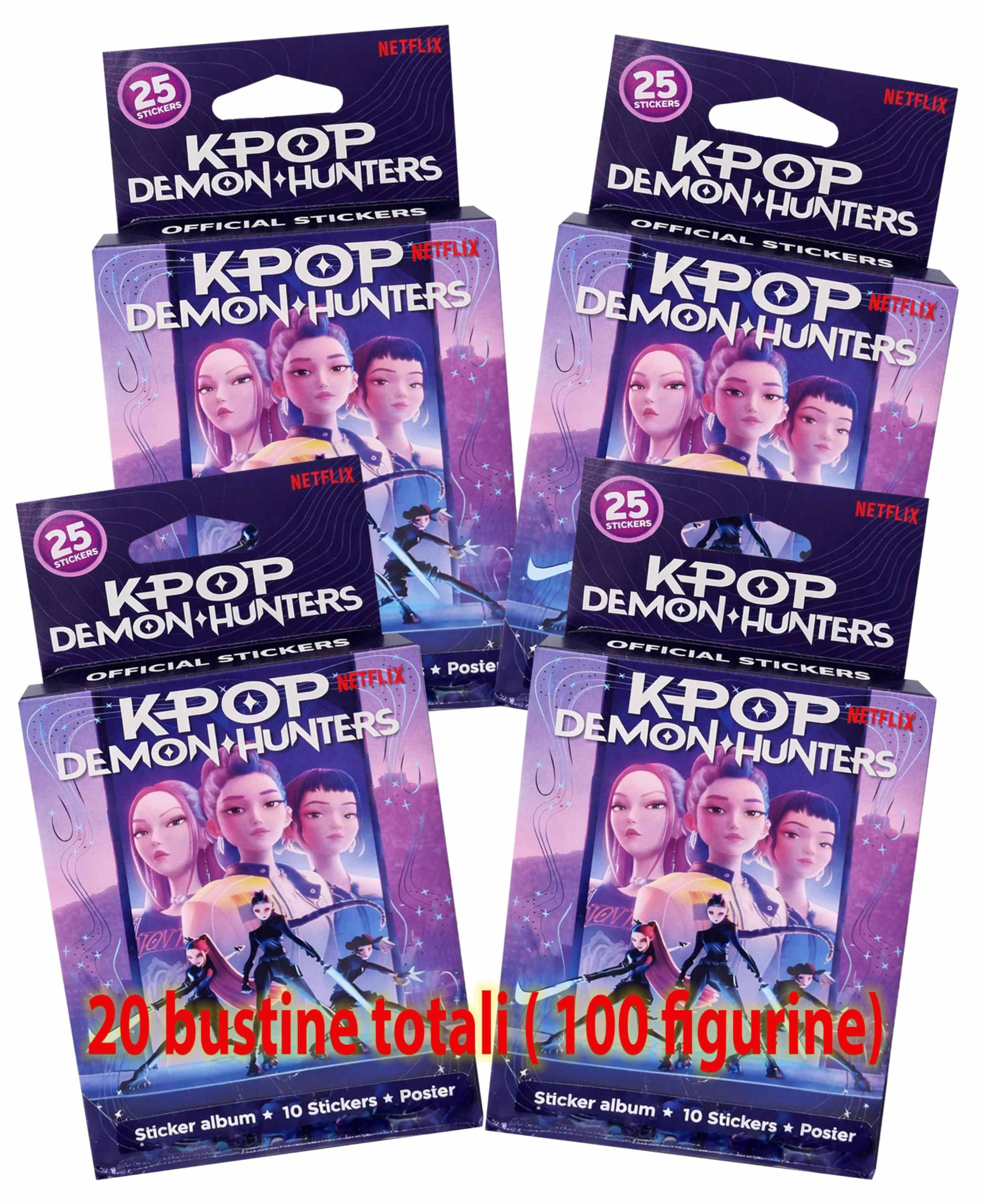 Éco-blisters K-Pop Demon Hunters 4 x 5 pochettes de figurines