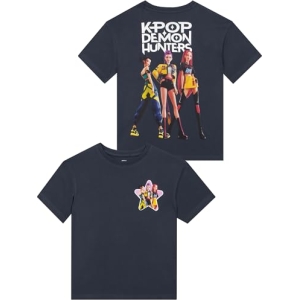 T-shirt K-Pop Demon Hunters Huntrix coupe boxy fille 8-9 ans