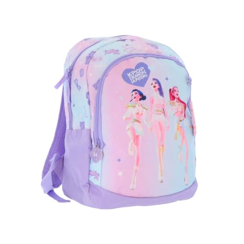 Sac à dos enfant K-Pop Demon Hunters maternelle et CP violet rose