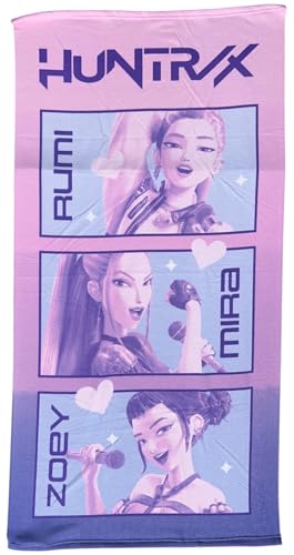 Serviette de plage Huntrix K-Pop Demon Hunters microfibre 70 x 140 cm