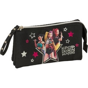 Trousse triple K-Pop Demon Hunters Energy 22 x 12 cm