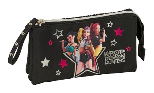 Trousse triple K-Pop Demon Hunters Energy 22 x 12 cm