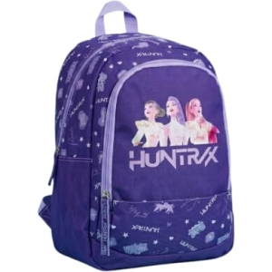 Sac à dos K-Pop Demon Hunters violet à paillettes 2 compartiments