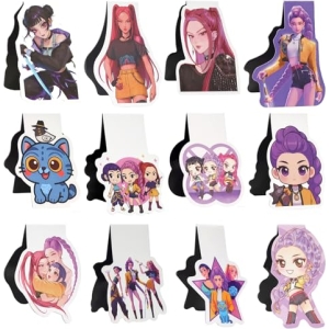 Marque-pages magnétiques K-Pop Demon Hunters HUNTR/X - Lot de 12