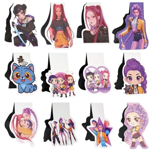Marque-pages magnétiques K-Pop Demon Hunters HUNTR/X - Lot de 12