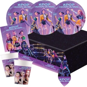 Kit de fête K-Pop Demon Hunters 37 pièces pour anniversaire