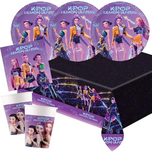 Kit de fête K-Pop Demon Hunters 37 pièces pour anniversaire