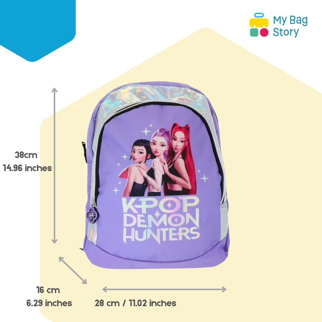 Sac à dos enfant K-Pop Demon Hunters violet maternelle et CP – Image 4