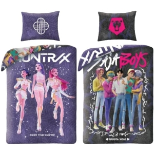 Parure de lit K-Pop Demon Hunters housse de couette 140x200 cm et taie