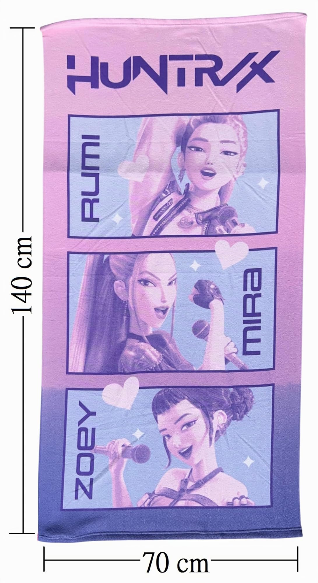 Serviette de plage Huntrix K-Pop Demon Hunters microfibre 70 x 140 cm – Image 2