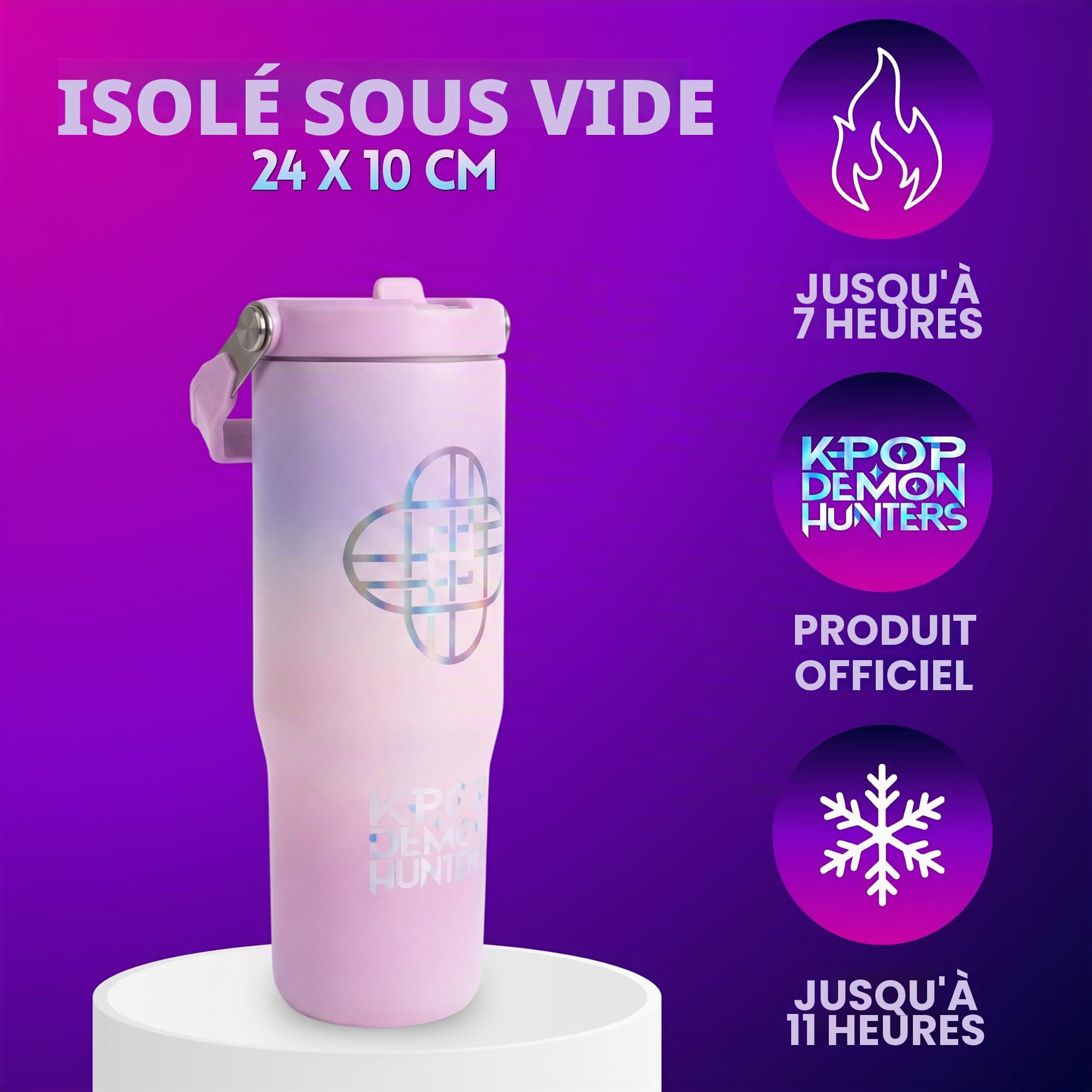 Gourde isotherme K-Pop Demon Hunters en acier inoxydable 850 ml – Image 4