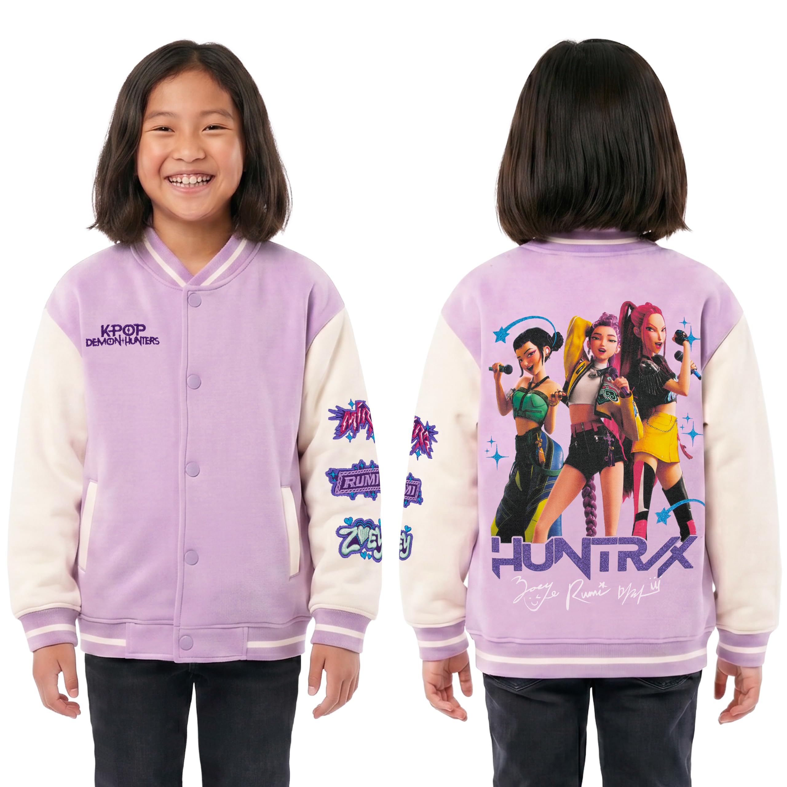 Blouson bombardier Varsity K-Pop Demon Hunters HUNTR/X 8-9 ans – Image 2