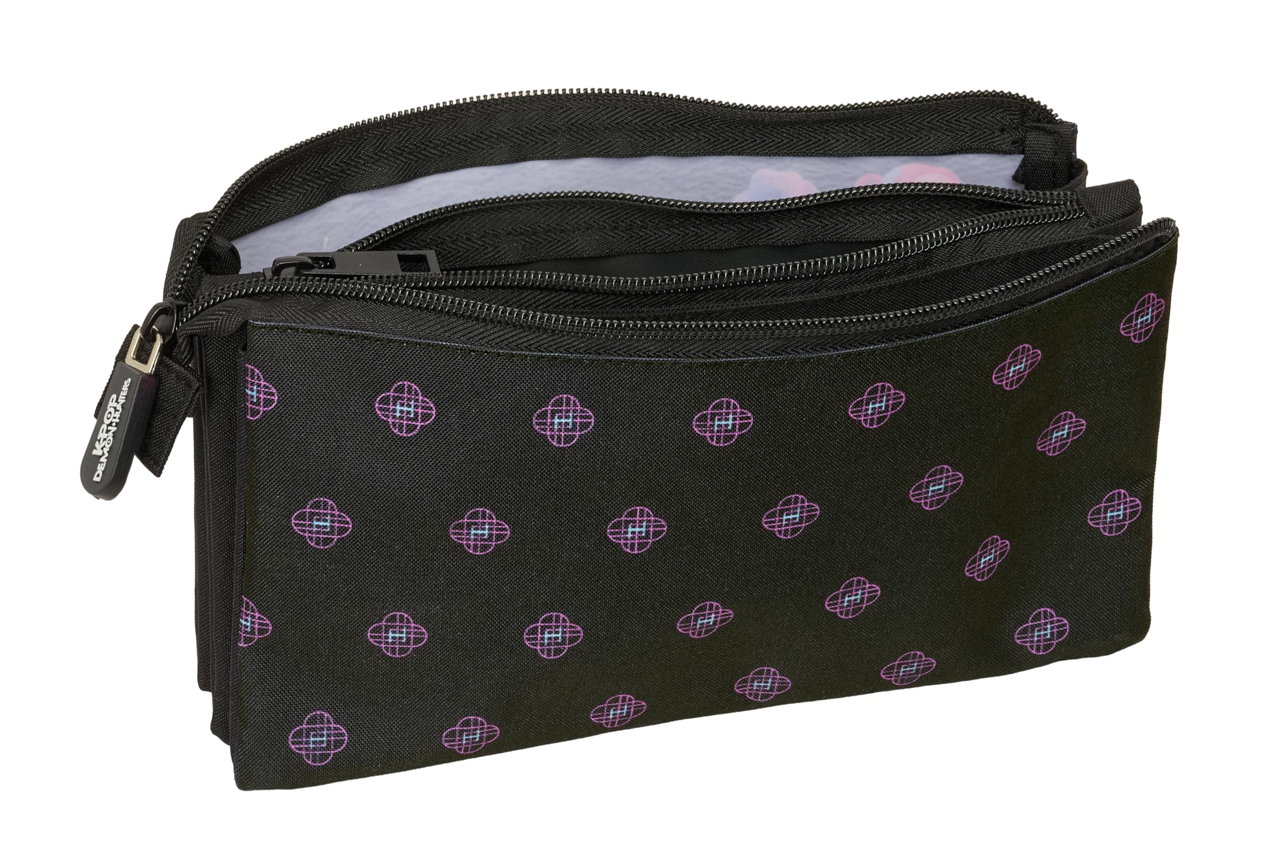 Trousse triple K-Pop Demon Hunters noire 22 x 12 cm – Image 3