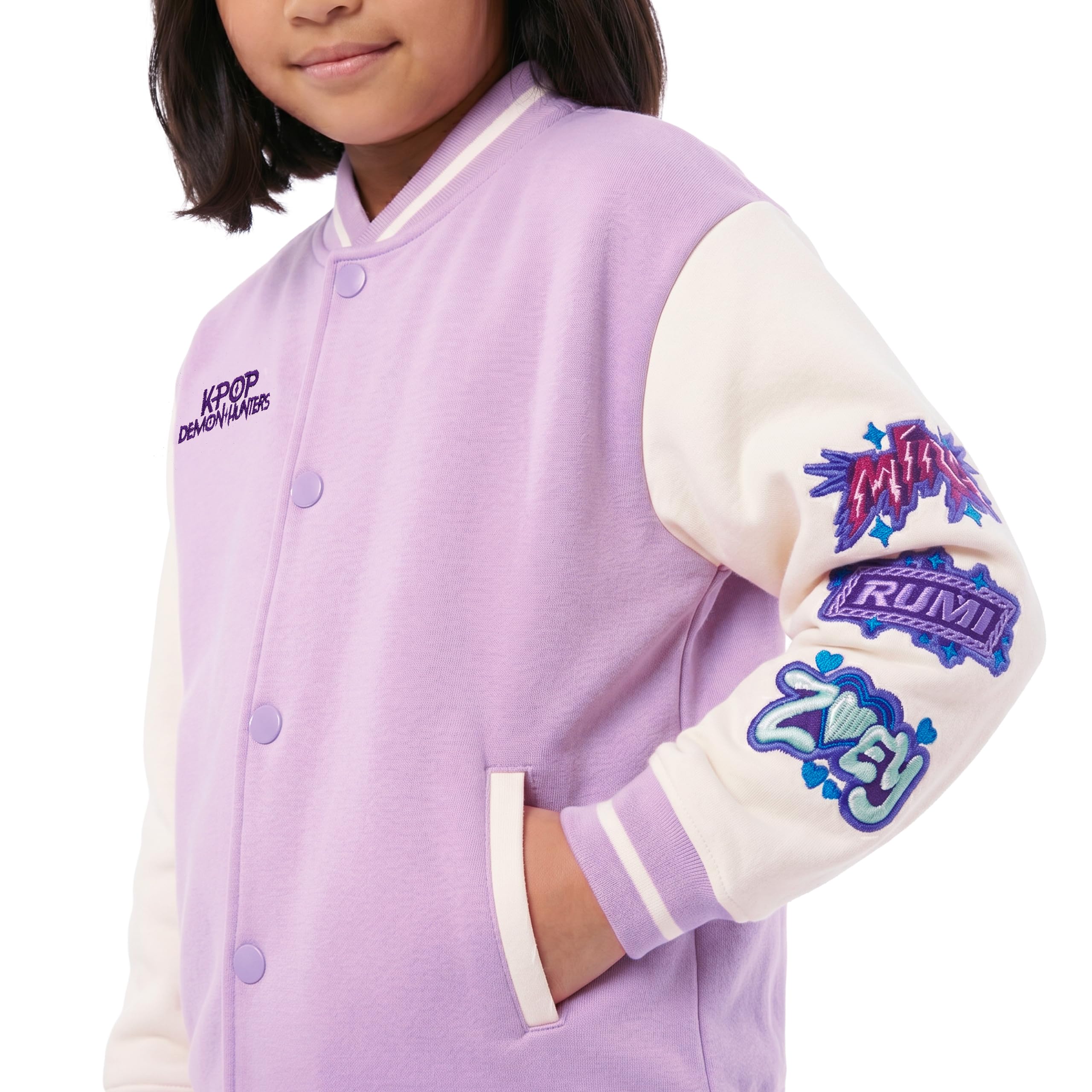 Blouson bombardier Varsity K-Pop Demon Hunters HUNTR/X 8-9 ans – Image 3