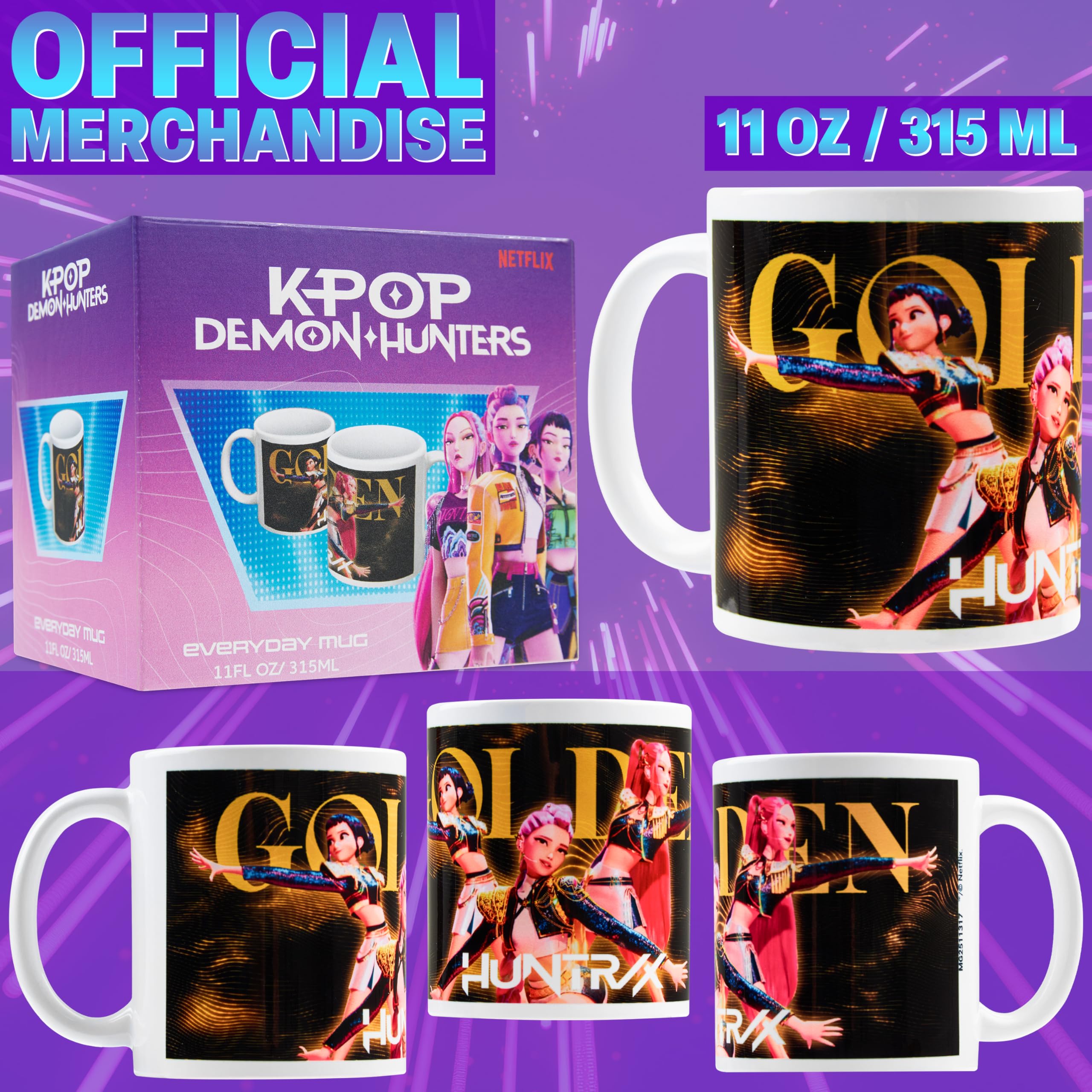 Mug K-Pop Demon Hunters HUNTR/X céramique 315 ml blanc Honmoon – Image 6